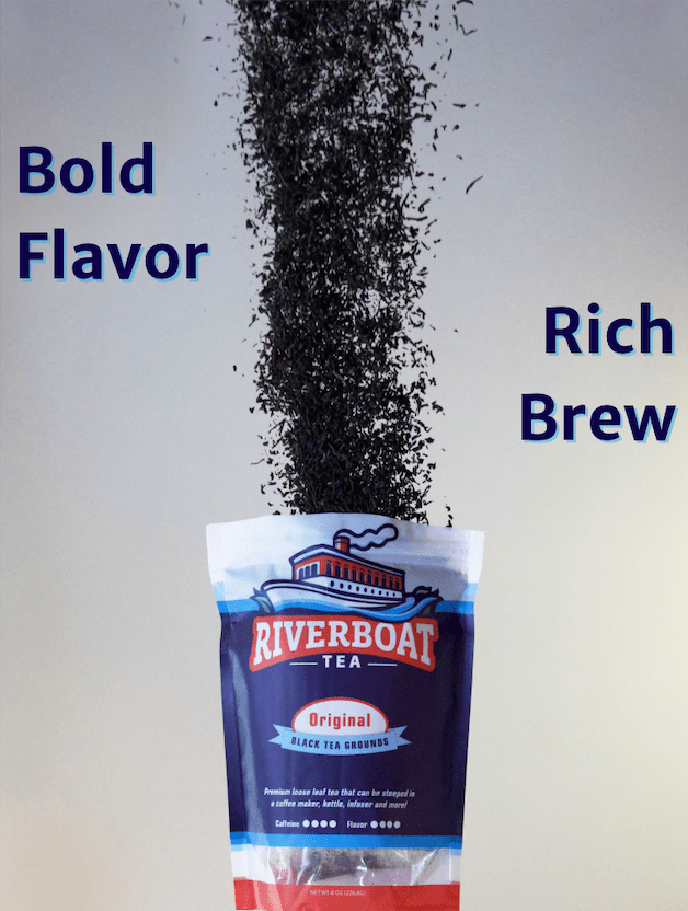 Riverboat Tea Original Loose Leaf Black Tea with benefits falling