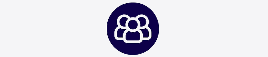 Blue Family Icon on white background