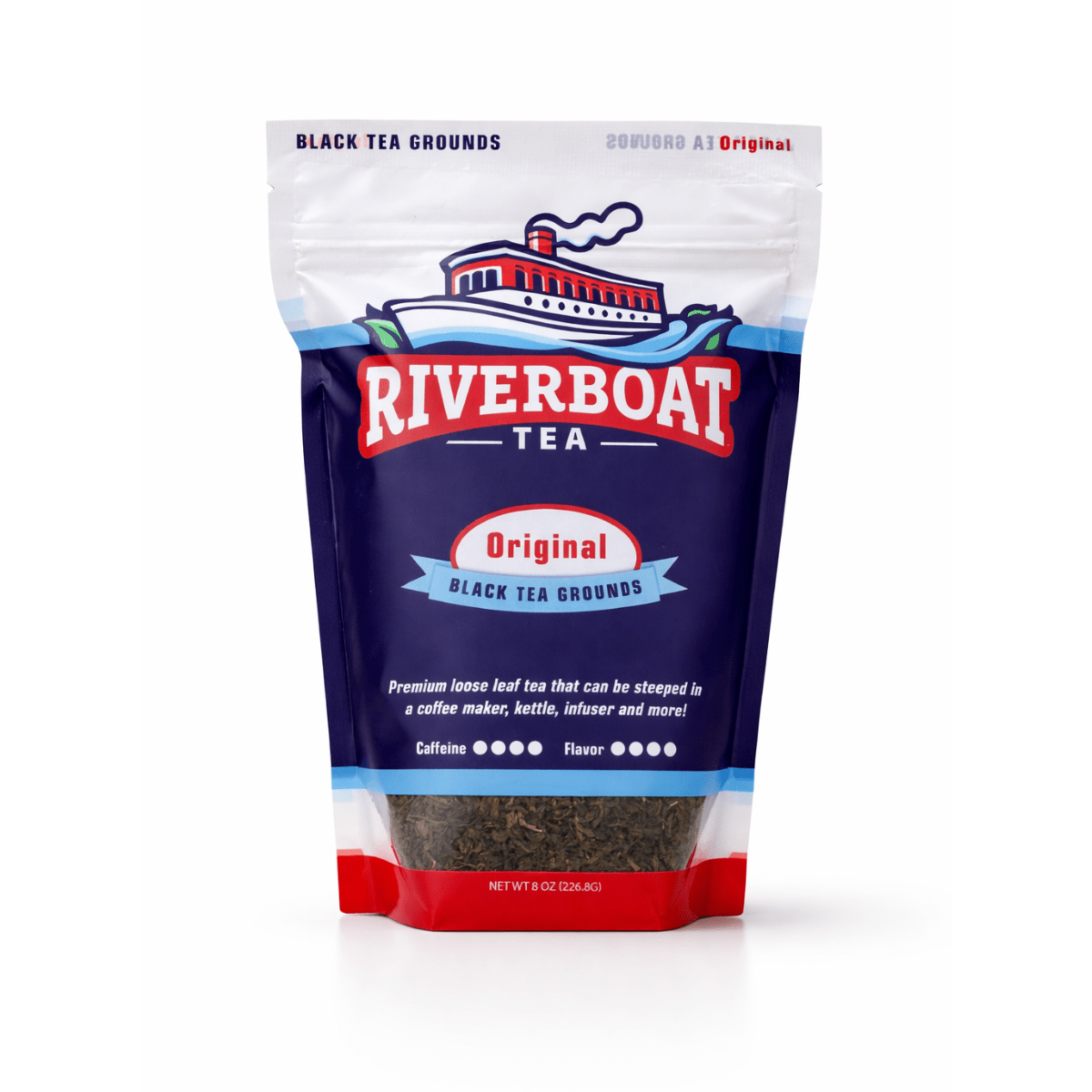 Riverboat Tea package on a white background